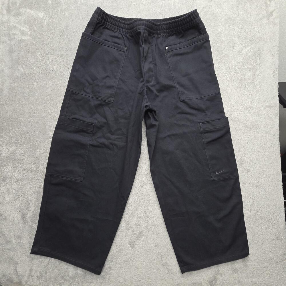 Nike Life Utility Pants Mens Large Measured 36x27 Black Relaxed Fit Cotton HJ064